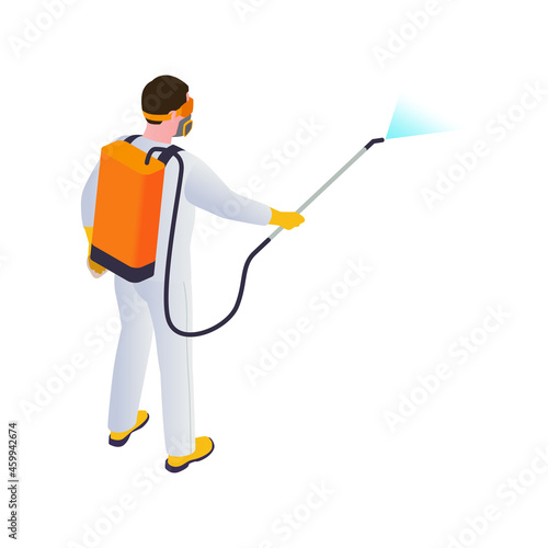 Disinfection Isometric Icon