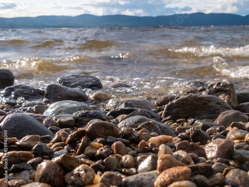 At the lakeshore