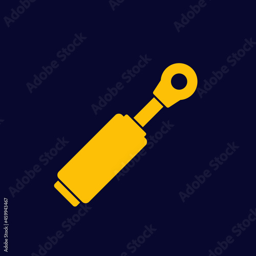 Hydraulic cylinder, shock-absorber vector icon