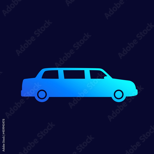 limo car or limousine vector icon