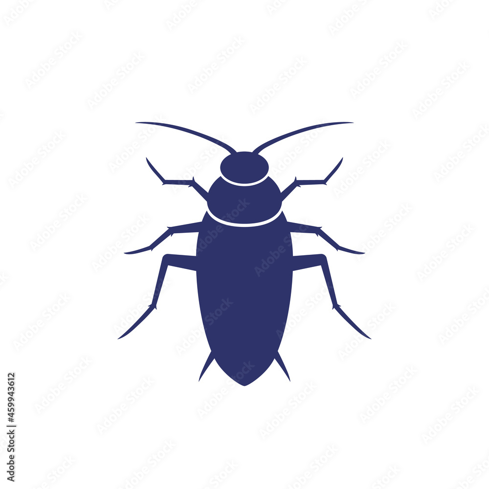 cockroach icon on white, vector cockroach icon on white, vector