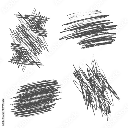 Sketch hatching. Pen doodle freehand line strokes chalk scribble gray line sketch grunge handmade vector abstract textures. Scribble chalk, sketch freehand line drawing illustration. EPS10.