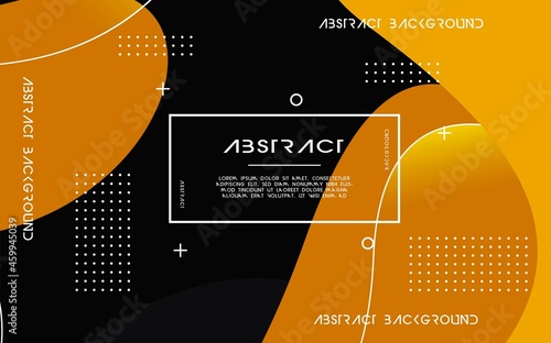 modern abstract liquid yellow background. dynamic textured geometric elements design. can be used on posters, banners, web.
