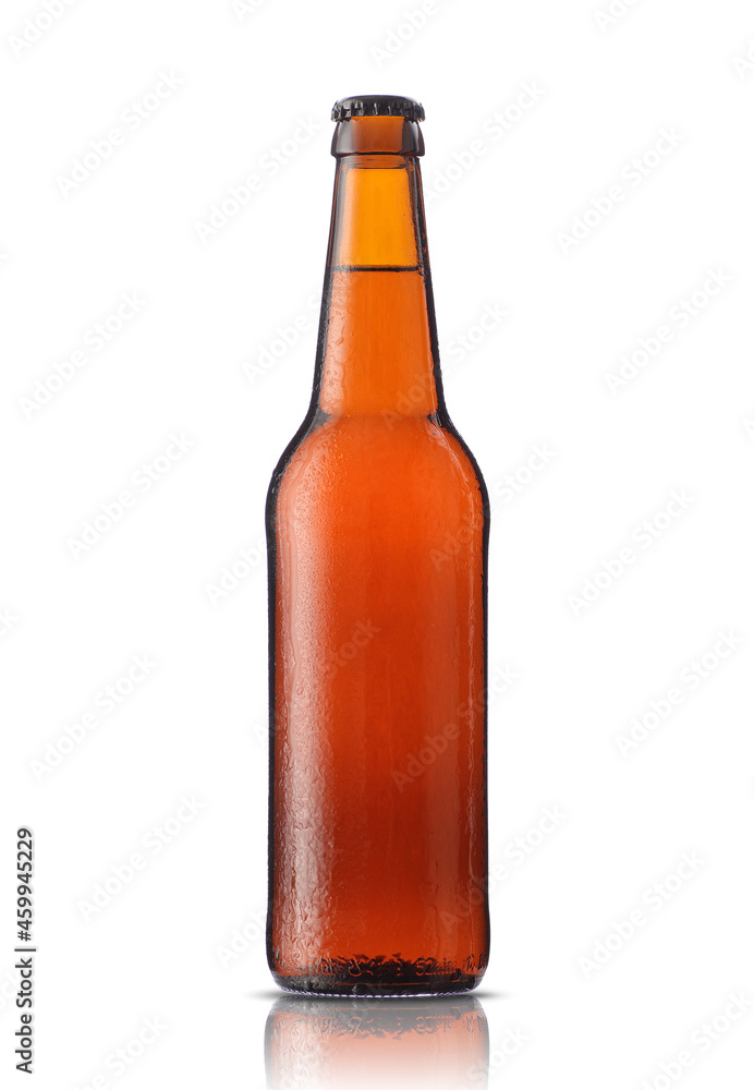 full glass bottle of beer