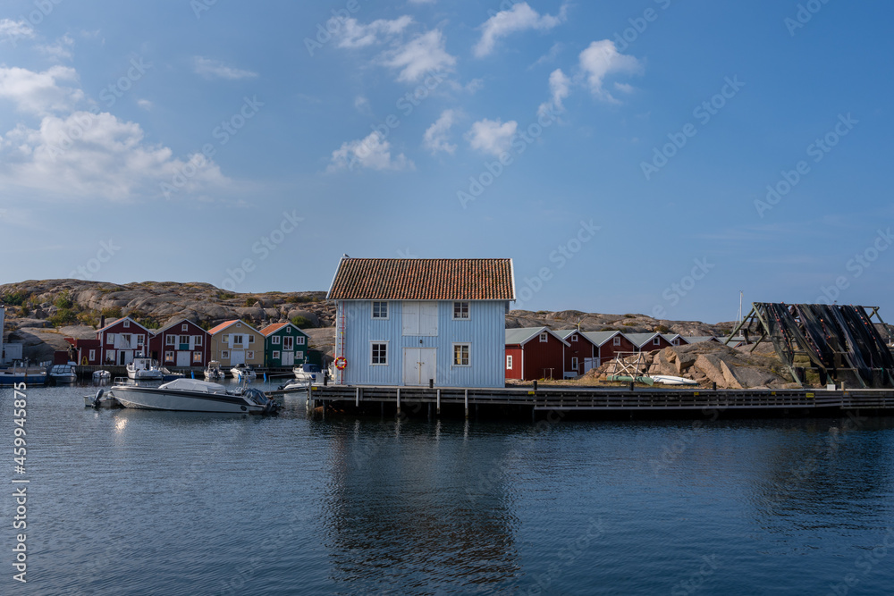 A traditional beach house in a west coast Swedish archipelago. Picture from Smogen, the Swedish seafood capital A traditional beach house in a west coast Swedish archipelago. Picture from Smogen, the Swedish seafood capital