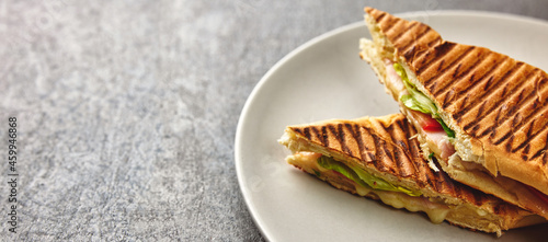 Photos toast sandwich with melted cheese