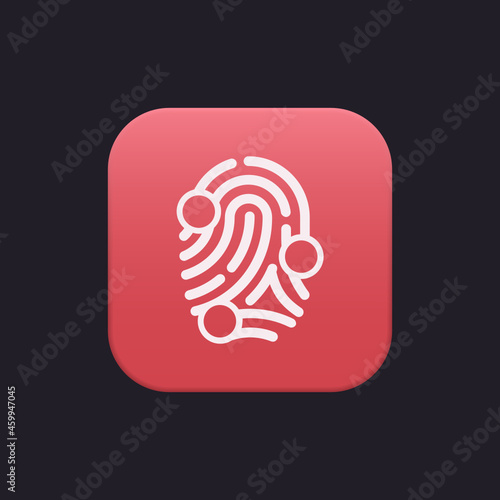 Finger Scaning - Sticker