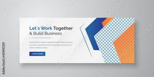 Corporate and digital business marketing promotion social media cover template Premium Vector