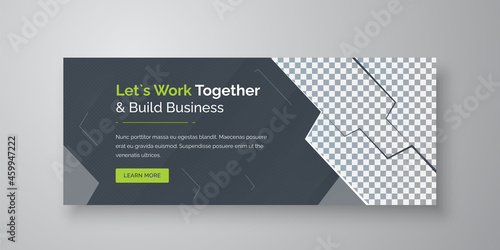 Corporate and digital business marketing promotion social media cover template Premium Vector