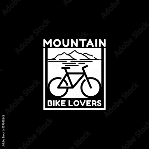 Simple Mountain Bike Lover Logo