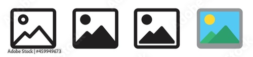 gallery icon icon set, image icon, picture symbol .photo signs. vector illustration photo