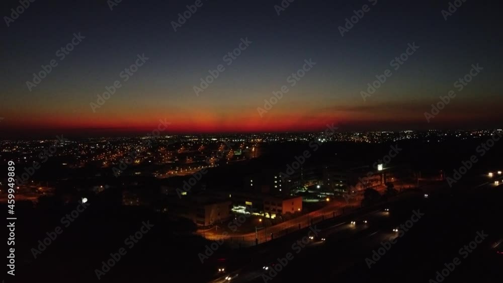 drone night view of the city drone night view of the city