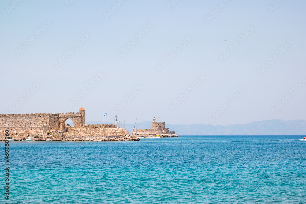 Agios Nikolaos fortress on Rhodes island, Greece