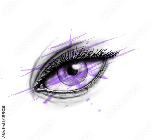 Occhio realistico viola