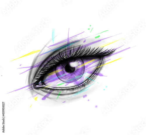 Occhio realistico colori