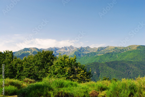 Pyrénées , col, panorama 