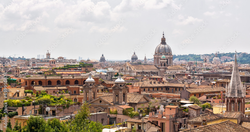 Panoramic aerial wiew of the Rome