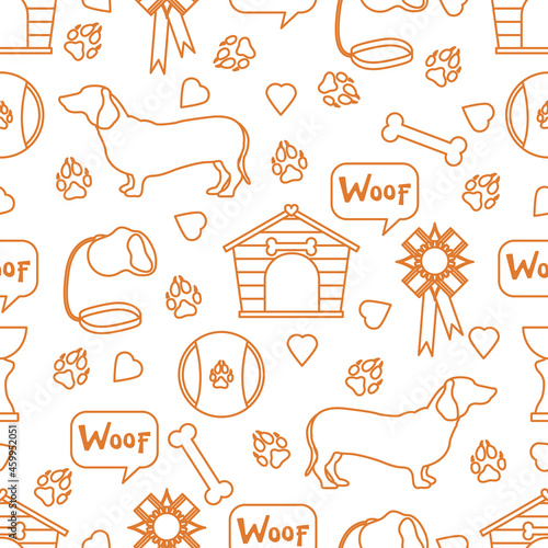 Vector Pattern Pet Shelter Animal Dog Exhibition