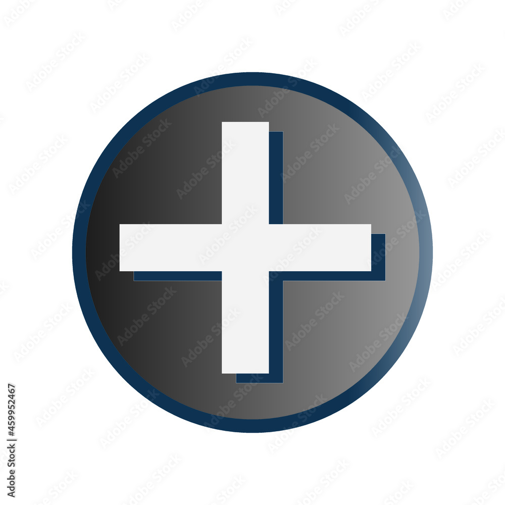 Medical cross icon on gray background. Vector. Medical cross icon on gray background. Vector.