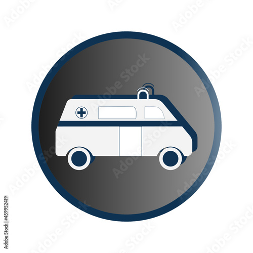 Ambulance icon. Sign for design. Vector.