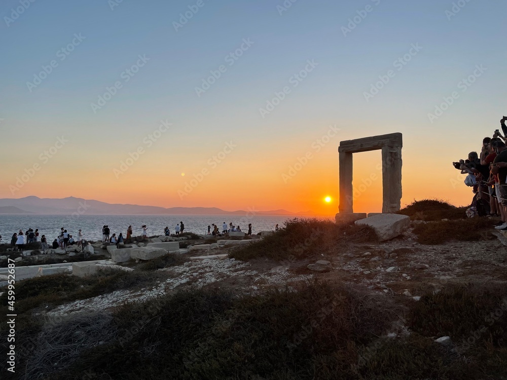 Portara Naxos sunset