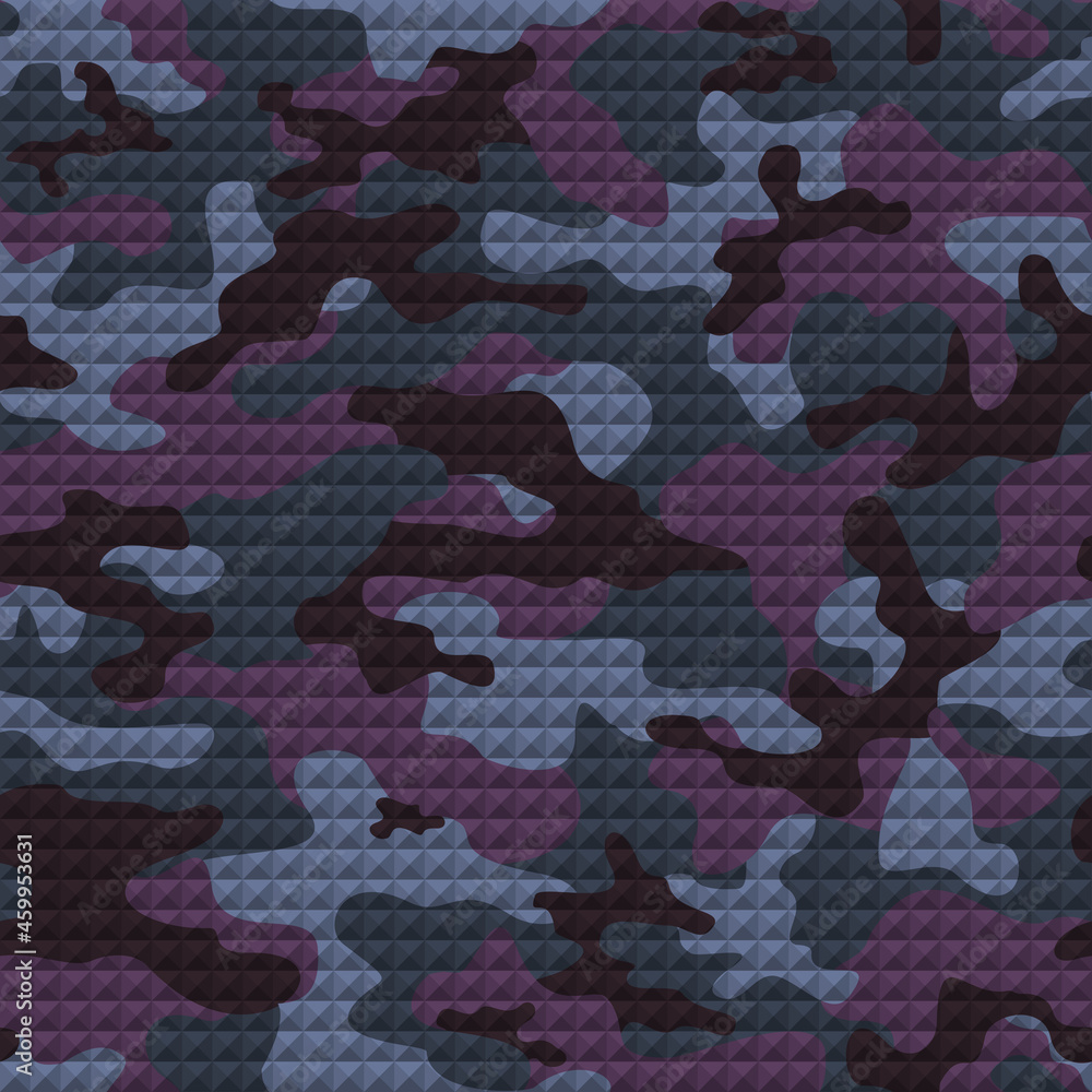 Camouflage illustration vector blue, purple 3d pattern. Endless texture. Ornament. Abstraction from triangles. Camouflage illustration vector blue, purple 3d pattern. Endless texture. Ornament. Abstraction from triangles.