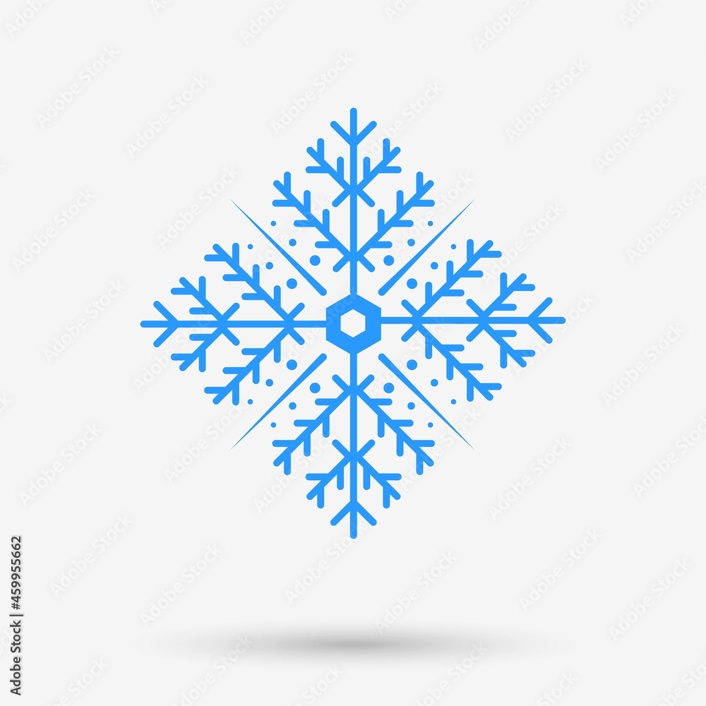 Snowflake icon isolated object. Vector illustration. Snowflake icon isolated object. Vector illustration.