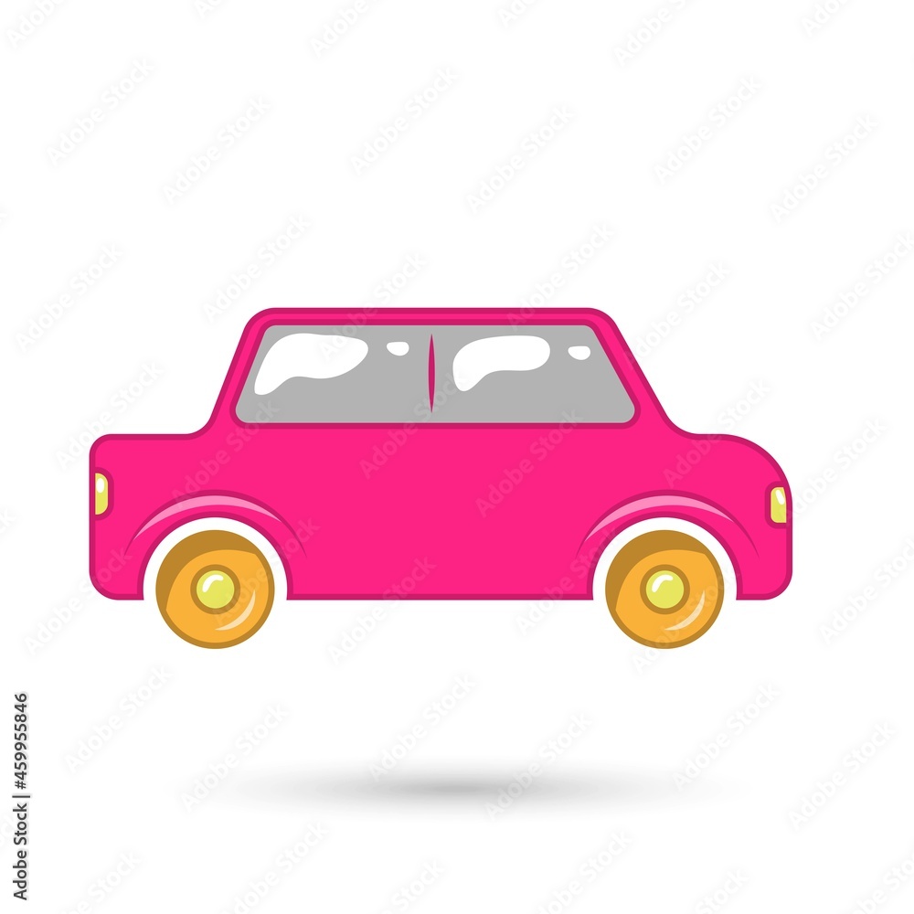 Car isolated object. Vector illustration.