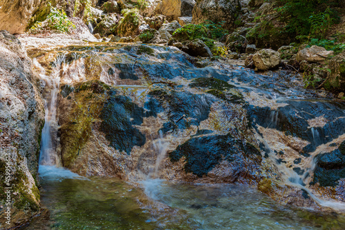 Civitella Alfedena. Abruzzo. La Camosciara Nature Reserve. The Tre Cannelle waterfall photo