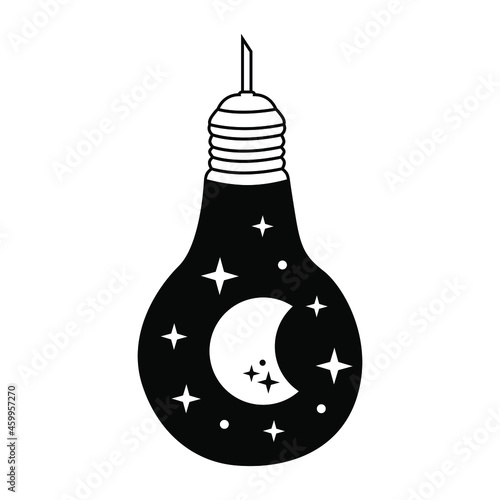 witch jar with moon and stars