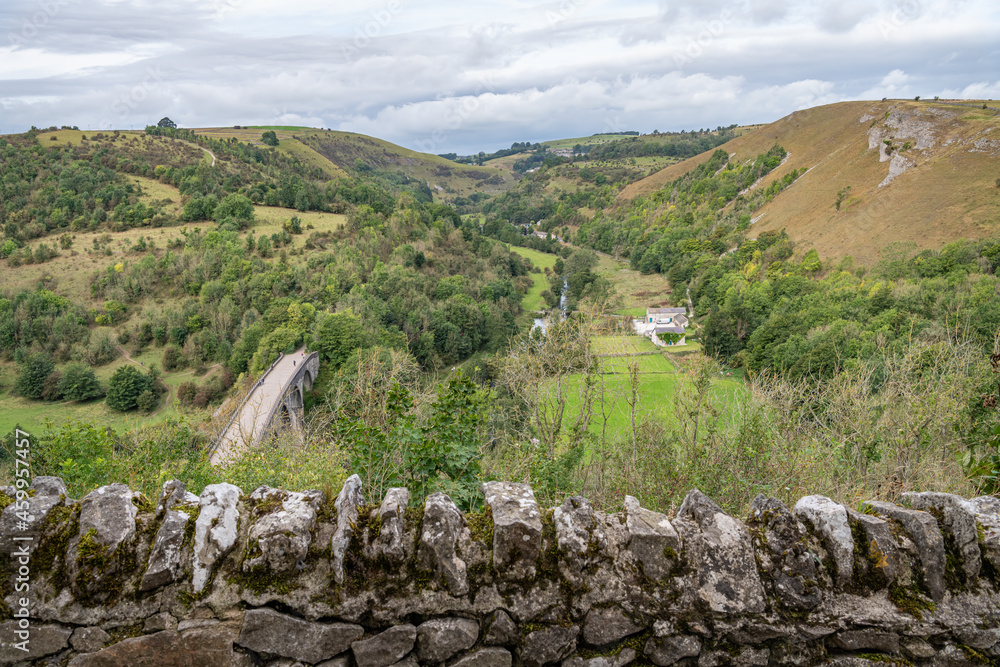 Monsal Dale showing the Headstone Viaduct in the Peak District, Derbyshire. England Monsal Dale showing the Headstone Viaduct in the Peak District, Derbyshire. England