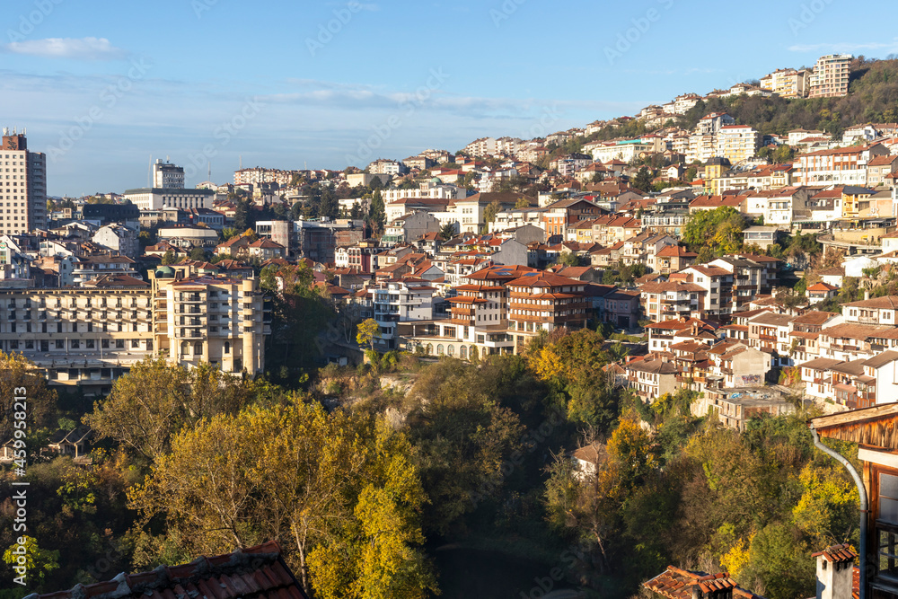 Sunrise view of city of Veliko Tarnovo, Bulgaria Sunrise view of city of Veliko Tarnovo, Bulgaria