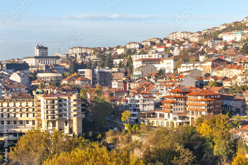 Sunrise view of city of Veliko Tarnovo, Bulgaria