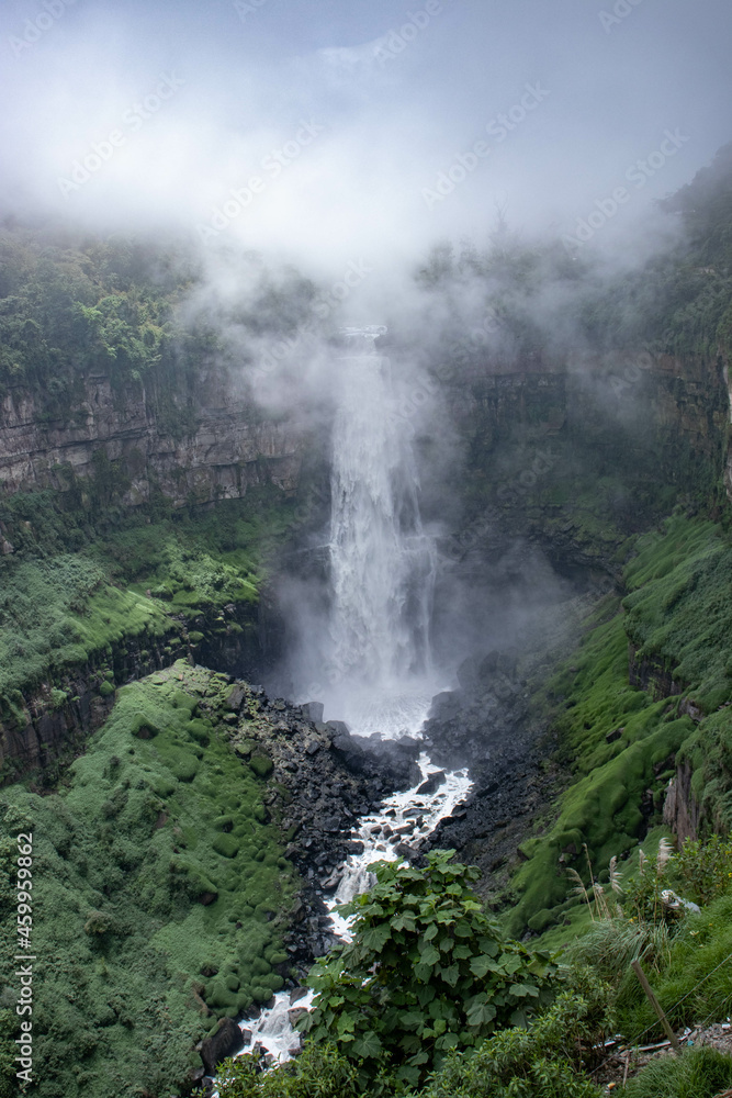 waterfall in the mountains