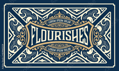 Western card with vintage style