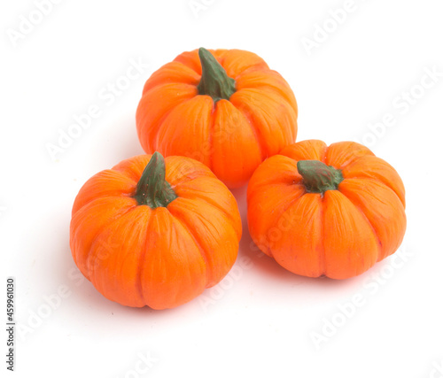 mini pumpkin on white background