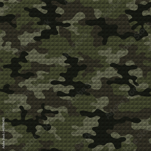 Abstract camouflage seamless 3d effect, trendy illustration, modern background.