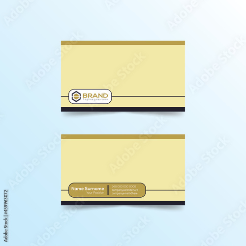 Golden Business cards, creative design gold color business cards