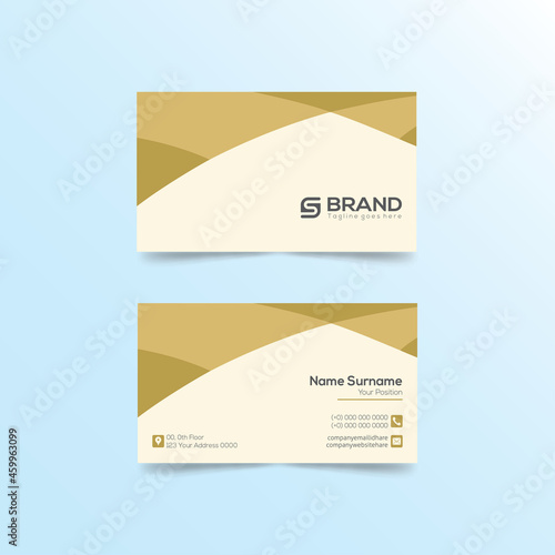 Golden Business cards, creative design gold color business cards