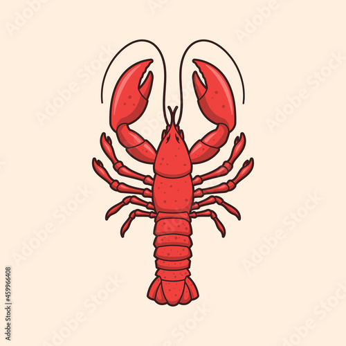 Red lobster vector illustration