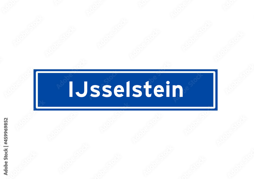IJsselstein isolated Dutch place name sign. City sign from the Netherlands.