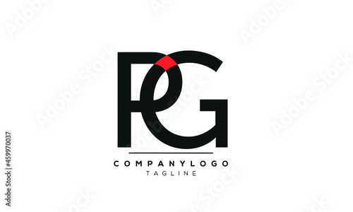 Abstract Letter Initial PG GP P G Vector Logo Design Template