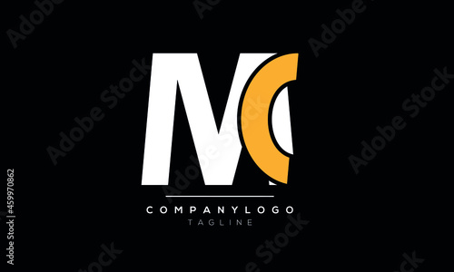 Abstract Letter MC CM Vector Logo Design Template