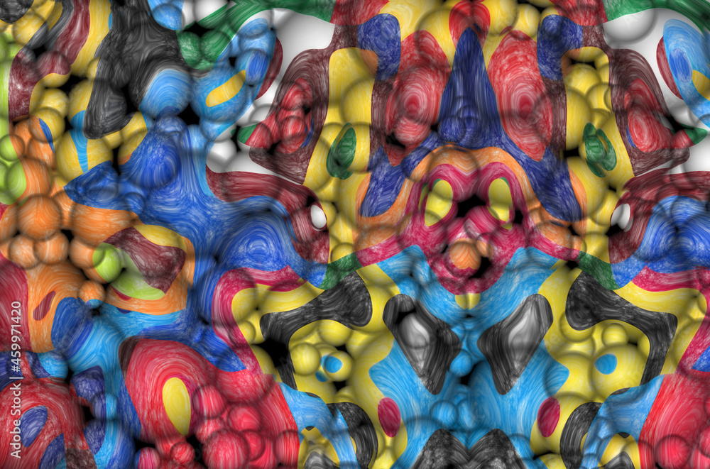 background image with 3d color spheres, illustration design