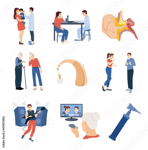 Hearing Aid Icon Set