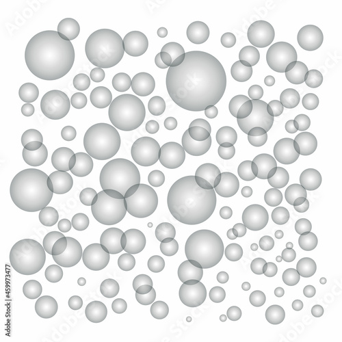Fototapeta Naklejka Na Ścianę i Meble -  Gray 3D background with volumetric balls for the cover. White texture design template with abstract modern pattern. 