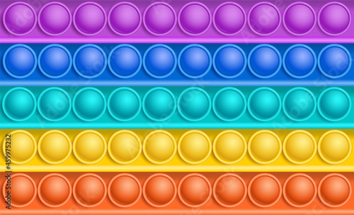 Antistress sensory toy  background. Colorful silicone toy for fidgets. Vector illustration