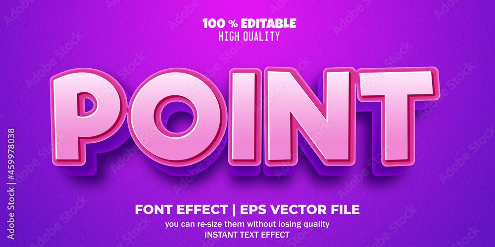 point cartoon editable text effect point cartoon editable text effect