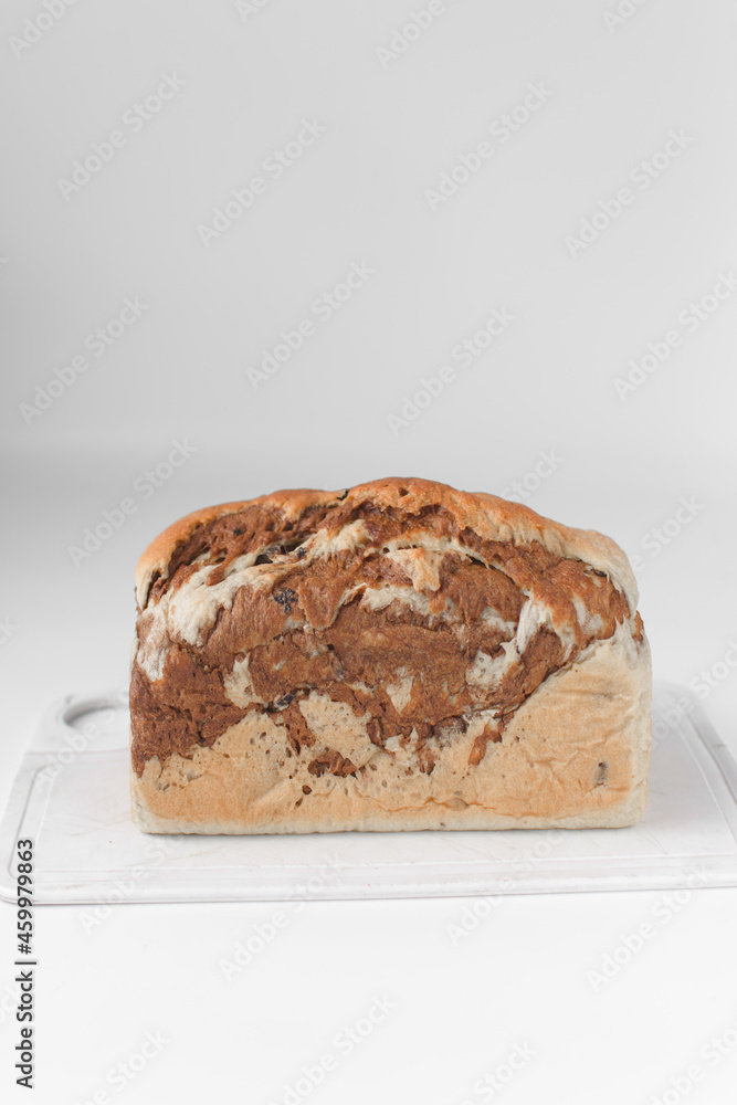 Two toned bread with ripped top, bread baking fail, ugly bread loaf Two toned bread with ripped top, bread baking fail, ugly bread loaf