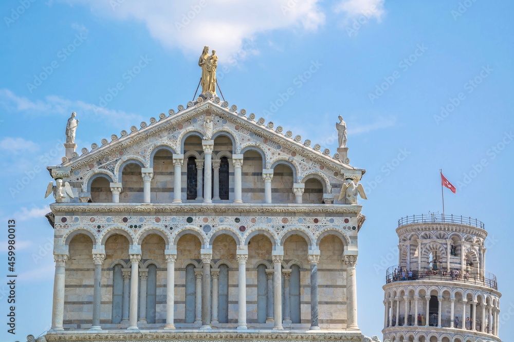 Fragment of the Cathedral of the Assumption of the Virgin Mary in Pisa.